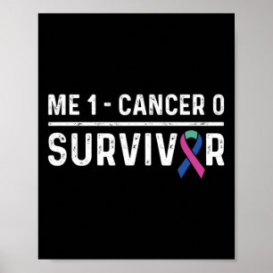 Cancer Awareness Ribbon Survivor Remission Poster