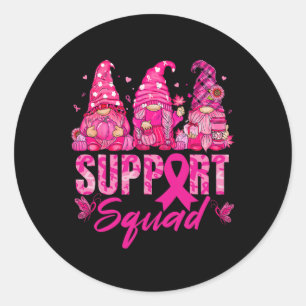 Cancer Awareness Shirt For Women Gnomes Support Sq Classic Round Sticker