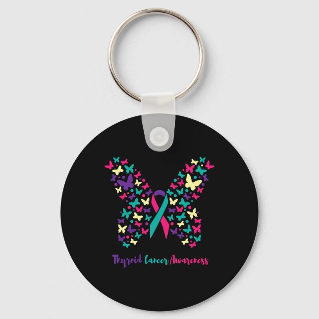Cancer Awareness Shirt  Key Ring (Front)