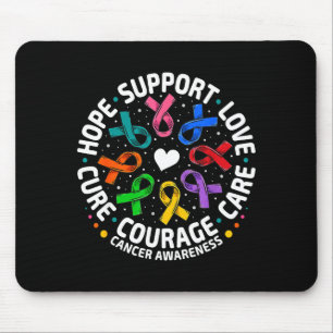 Cancer awareness shirts support ribbons cancer mouse pad