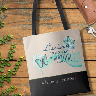 Cancer Awareness - Strong is Beautiful Tote Bag
