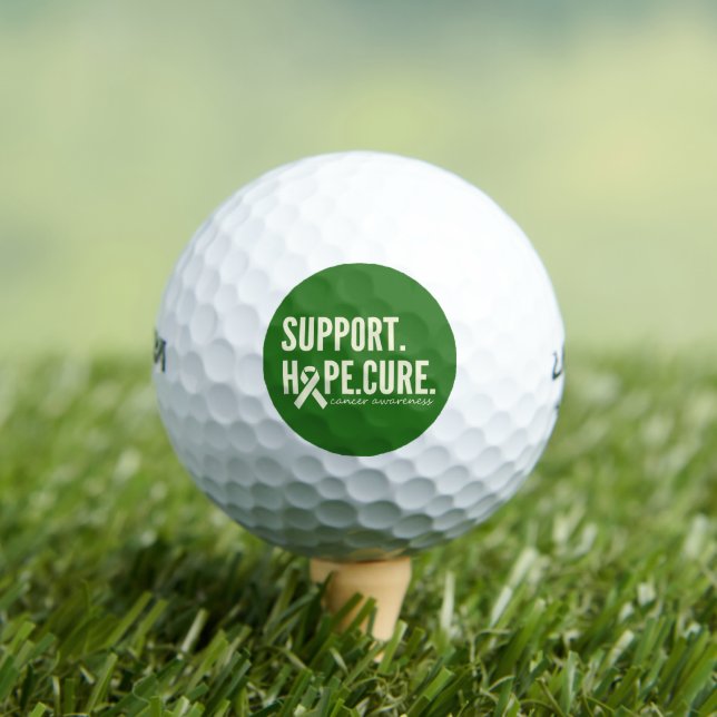 cancer awareness support hope cure Golf Balls (Insitu Tee)