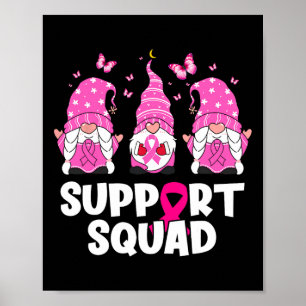 Cancer Awareness Support Squad Gnomes Pink Women Poster