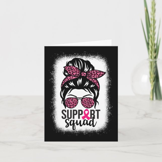 Cancer Awareness Support-squad Messy Bun Warrior 1 Card (Front)