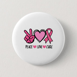 Cancer Awareness Support Squad Peace Love Cure Pin