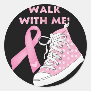 Cancer Awareness - Walking for the Cure Classic Round Sticker