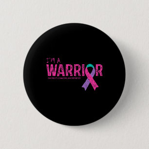 Cancer Awareness Warrior  6 Cm Round Badge