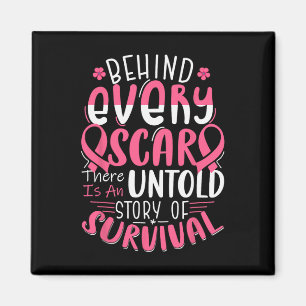 Cancer Awareness Warrior Pink Ribbon Breast Cancer Magnet