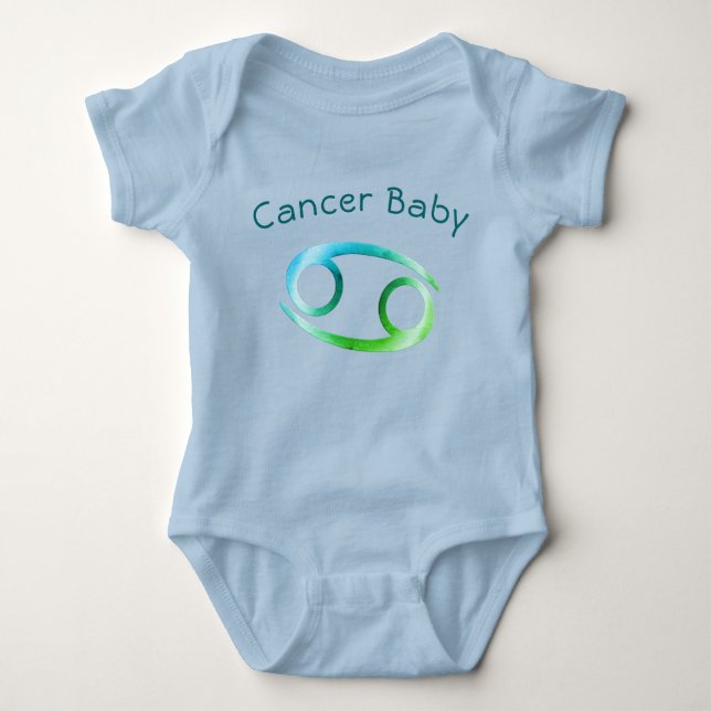 Cancer Baby Zodiac Baby Bodysuit (Front)