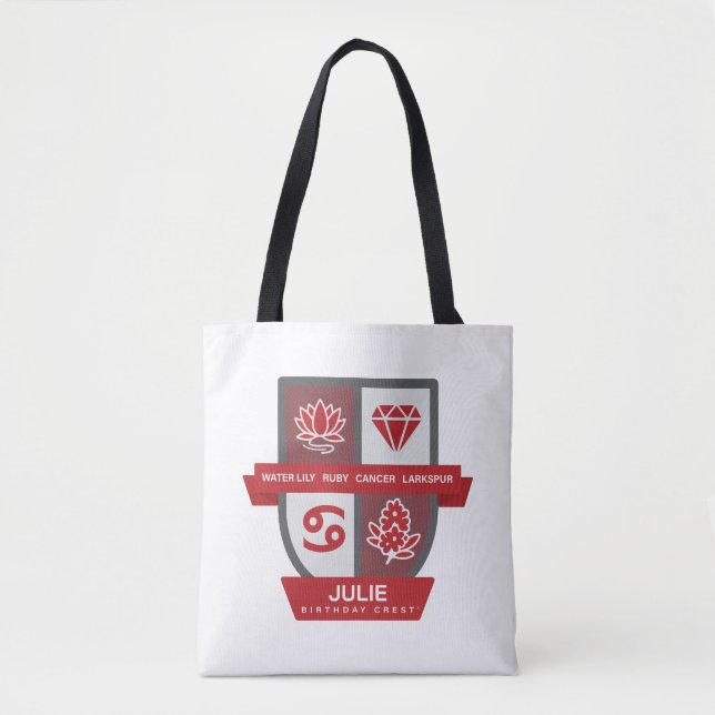 Cancer Birthday Crest™ for July 1-22 Tote Bag (Front)
