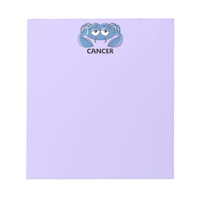 Cancer Blue Crab Notepad (Front)