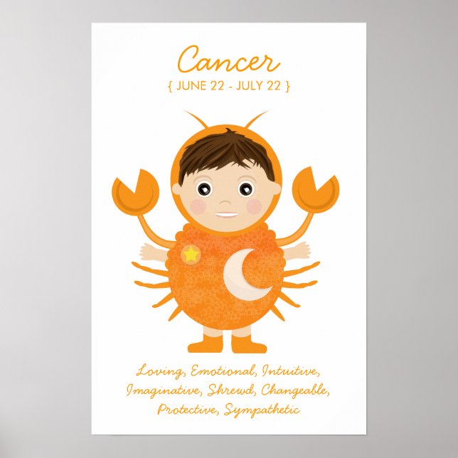Cancer - Boy Horoscope Poster (Front)