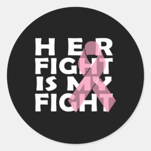 Cancer Breast Cancer Classic Round Sticker