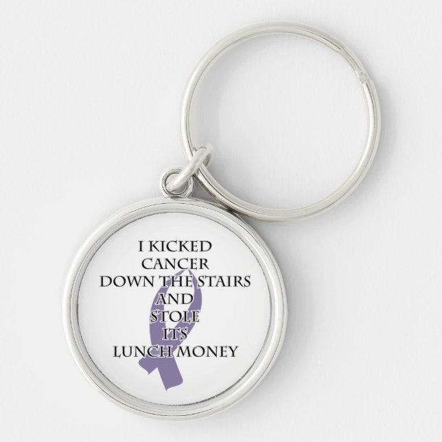 Cancer Bully (Light Purple Ribbon) Key Ring (Front)