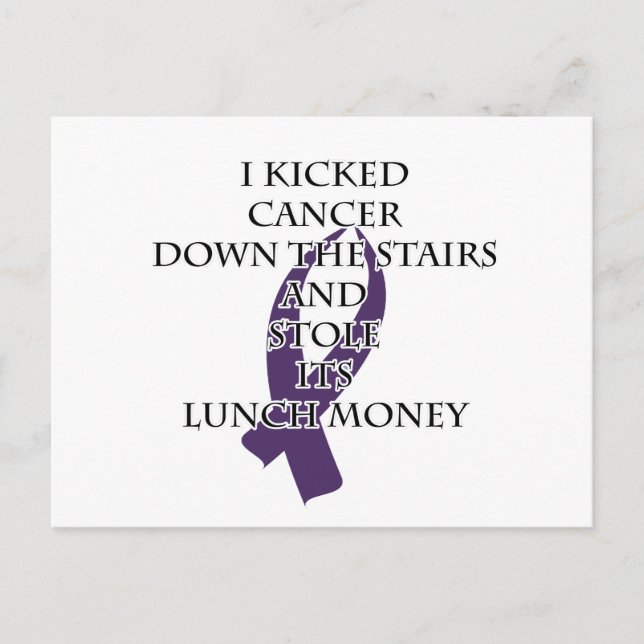 Cancer Bully (Purple Ribbon) Postcard (Front)
