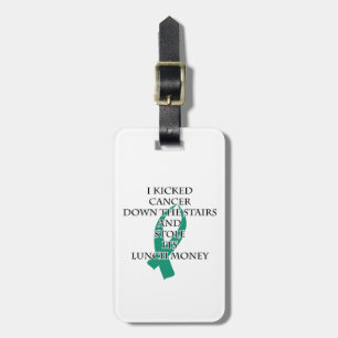Cancer Bully (Teal Ribbon) Luggage Tag