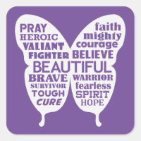 CANCER BUTTERFLY - ENCOURAGING Stickers