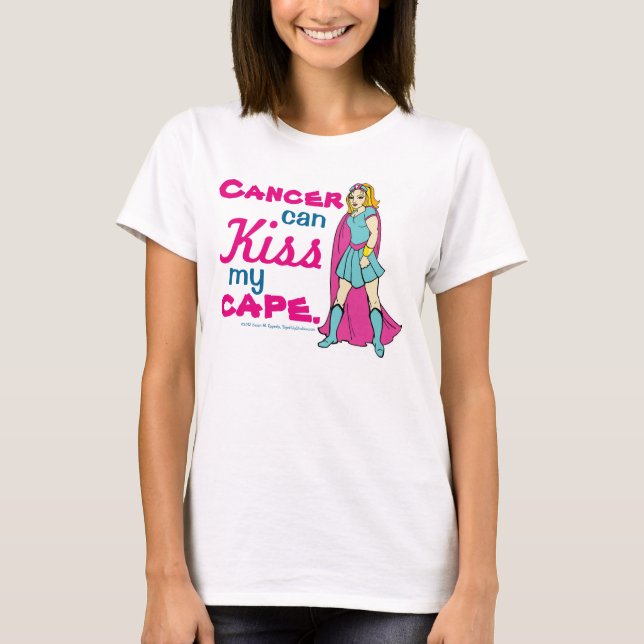 Cancer Can Kiss my Cape Comic Book Tee (Front)