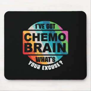 Cancer Chemo Brain Retro Awareness Gift Mouse Pad
