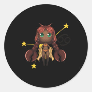 Cancer Chibi Anime Cute Girl Sticker 