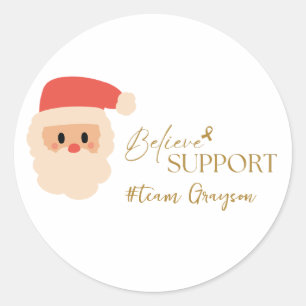 cancer. Christmas Custom #team name Stickers Label