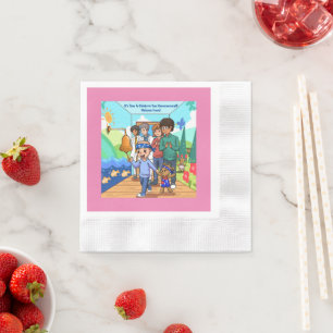 Cancer Cocktail Party Napkins Anniversary