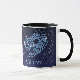 Cancer Constellation and Zodiac Sign with Stars Mug