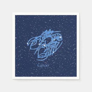 Cancer Constellation and Zodiac Sign with Stars Napkin