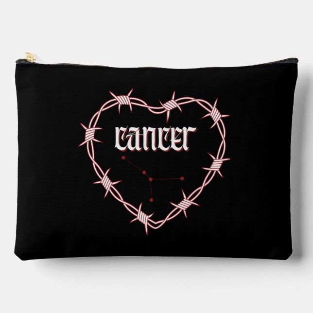 Cancer Constellation Gothic Edgy Birthday Accessory Pouch (Front)