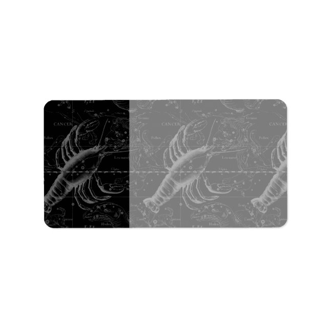 Cancer Constellation Hevelius 1690 Decor Label (Front)