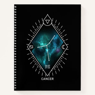 Cancer Constellation & Zodiac Symbol Notebook