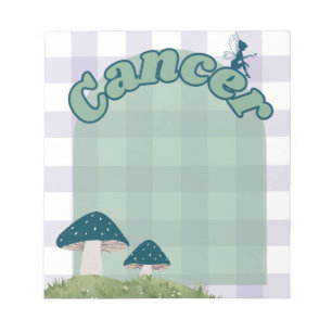 Cancer Cottagecore Whimsical Fairy Mushroom Design Notepad
