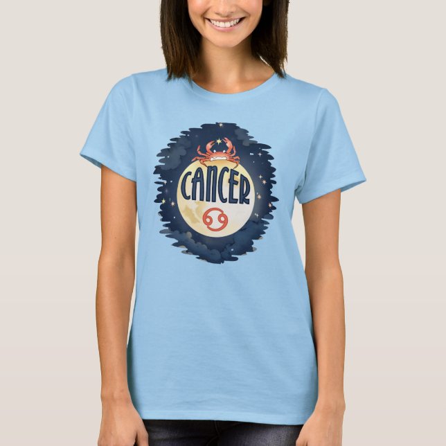 Cancer crab astrology moon zodiac sign horoscope T-Shirt (Front)
