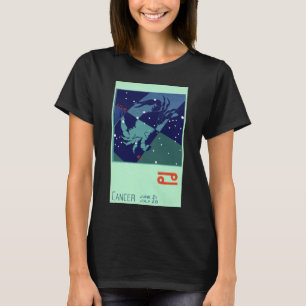 Cancer Crab Constellation Vintage Zodiac Astrology T-Shirt