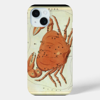 Cancer Crab Vintage Constellation, Urania's Mirror iPhone 15 Case