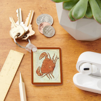 Cancer Crab Vintage Constellation, Urania's Mirror Key Ring