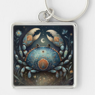 Cancer Crab Zodiac Astrology Mystical Birthday Key Ring