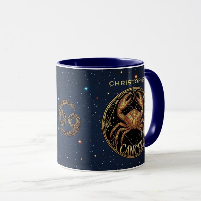 Cancer Crab Zodiac Symbol Mug (Front Right)