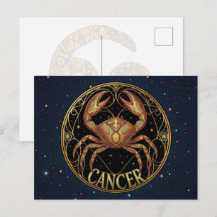 Cancer Crab Zodiac Symbol Postcard