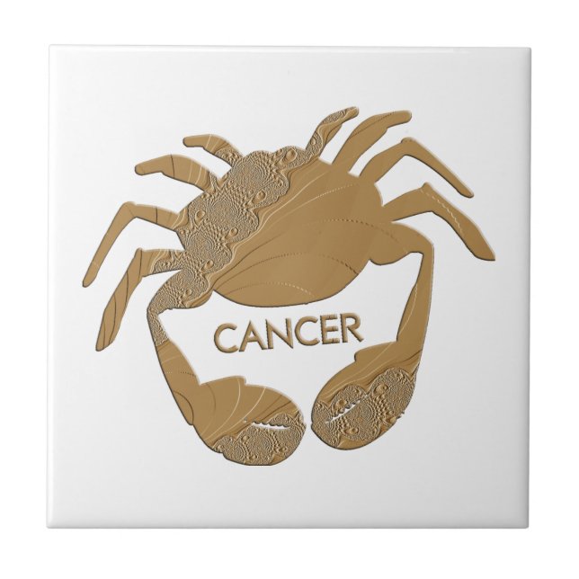 Cancer Crab Zodiac Tile (Front)