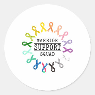 Cancer Day Support Squad Cancer Survivor Awareness Classic Round Sticker