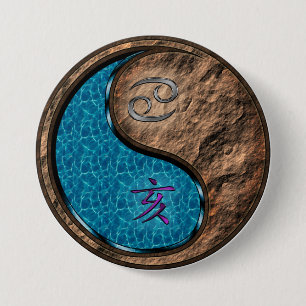 Cancer & Earth Boar 7.5 Cm Round Badge