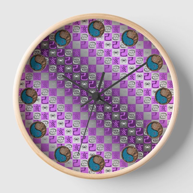 Cancer & Earth Boar Clock (Front)