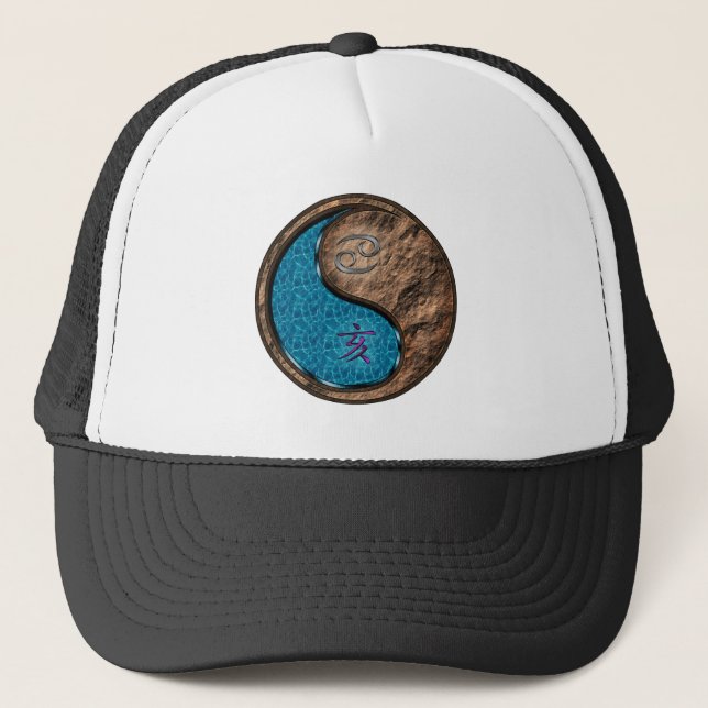 Cancer & Earth Boar Trucker Hat (Front)