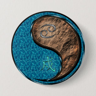 Cancer & Earth Dog 7.5 Cm Round Badge