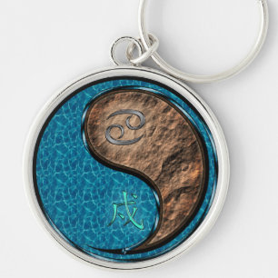 Cancer & Earth Dog Key Ring