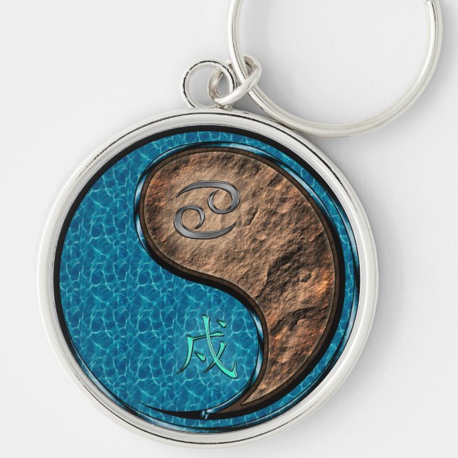 Cancer & Earth Dog Key Ring (Front)