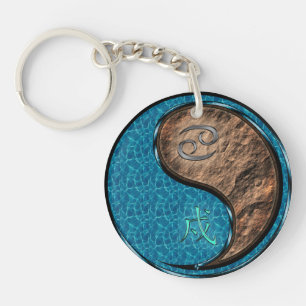 Cancer & Earth Dog Key Ring