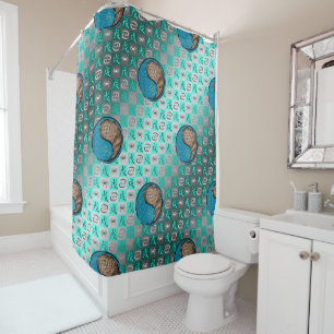 Cancer & Earth Dog Shower Curtain