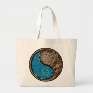 Cancer & Earth Goat Large Tote Bag